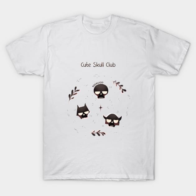 Cute Skull Club (without Bg) T-Shirt by Meruod